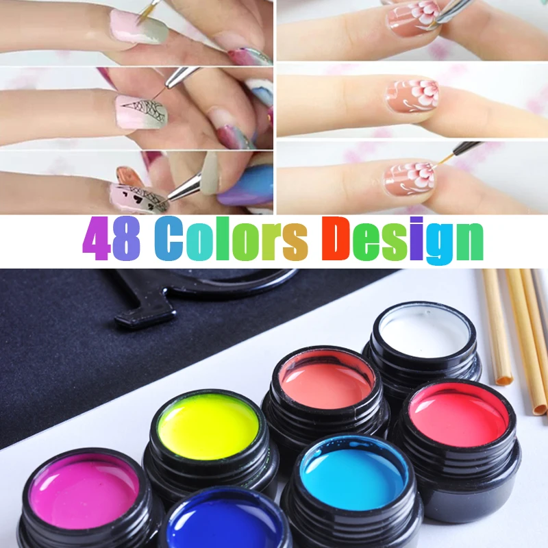 10ML Pure Color Nail Art Paint Gel Tips DIY Decoration Factory Price