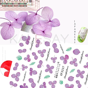

2019 Forever Purple Flower Nail Art Stickers Manicure Design Nail Decals Adhesive Sticker Nail Transfer Foil Tape Wraps DIY Tips