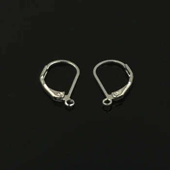 

16*10mm Silver Plated French Earring Hooks Lever Back Earring Findings Earwires Jewelry Accessories Connector 100Pcs/Lot