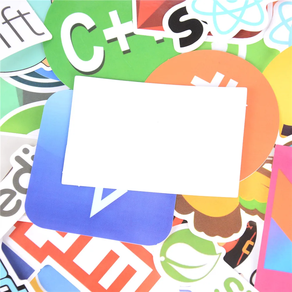 50Pcs Hpt DIY Internet Java JS Php Html Cloud Docker Bitcoin Programming Language APP Logo Cool Stickers for Laptop Car Stickers