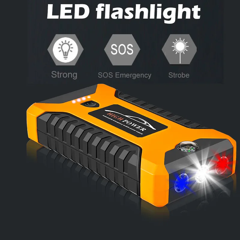 Car Jump Starter Portable 600A 4 USB Car Battery Booster Charger