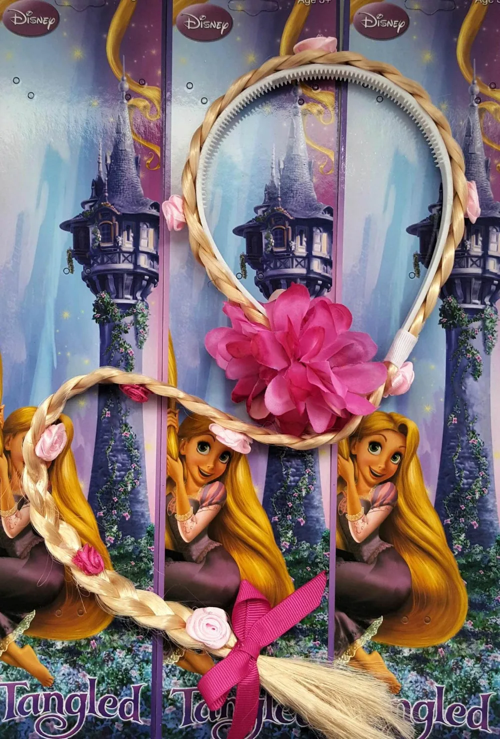 Rapunzel Princess long wig cosplay Animation wig for kids Cosplay Weaving Braid  Tangled Rapunzel Headband Hair wig - AliExpress Novelty & Special Use