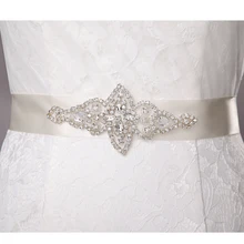 Inofinn T1 свадебный пояс-лента с украшением в виде кристаллов Стразы ленты бусины свадебные пояса для Для женщин свадебное вечернее платье для выпускного