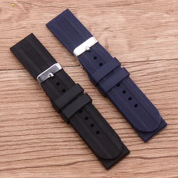 

New! Silicone strap 22mm pin buckle rubber strap watch accessories for men's watch belts of various brands