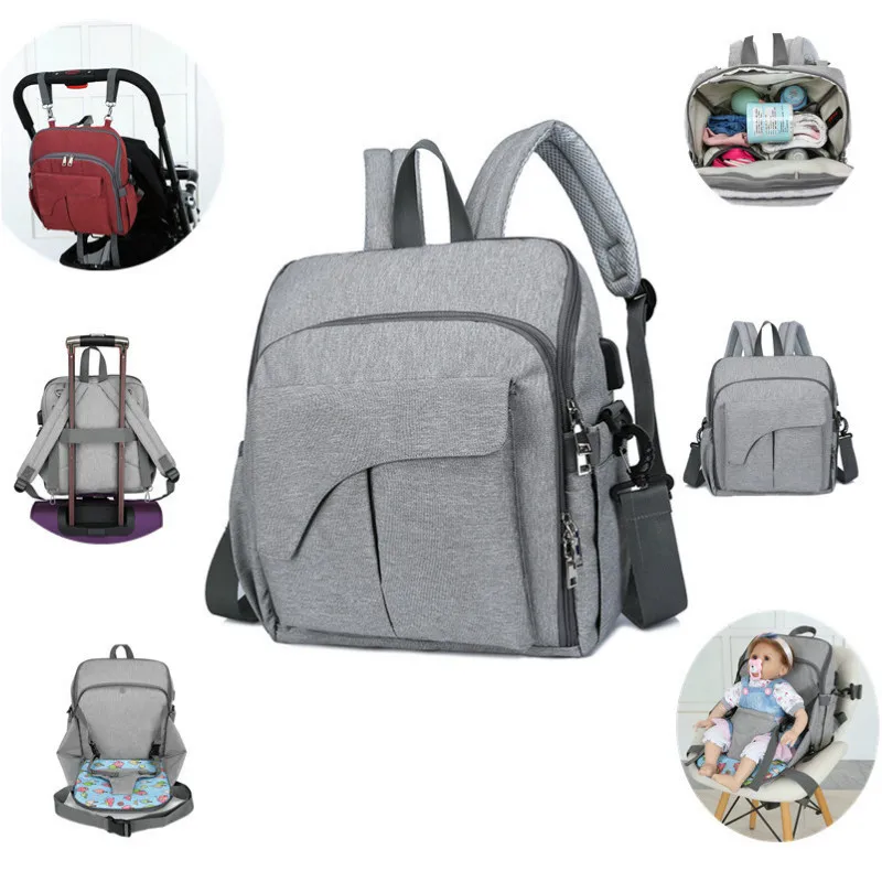 USB Детские сумка для подгузников, мам для беременных подгузник сумка Мама путешествия рюкзак сумка водостойкий детский подгузник сумка для
