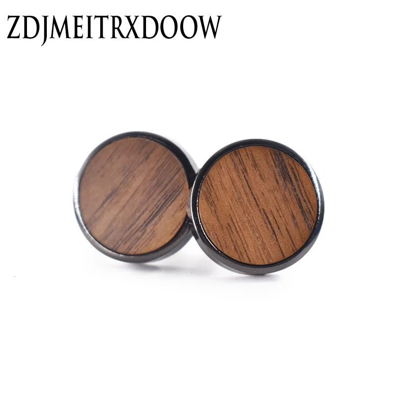 ZDJMEITRXDOOW деревянная модная запонка для мужской рубашки подарок брендовая черная