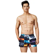 Прочные модные Для мужчин упругие шорты и повязка на голову с поясом в виде веревки света пляжные шорты для серфинга Высокое качество Для мужчин нежно голубого Спортивные шорты N10