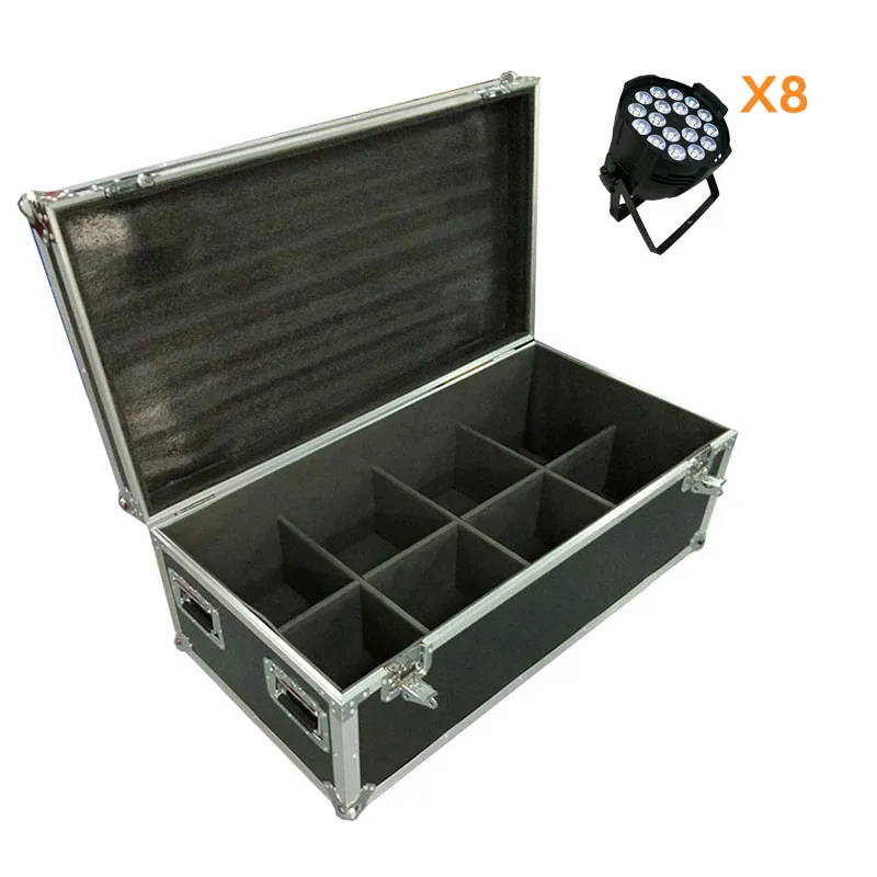 

FlightCase With 2/4/6/8 Pcs Aluminum Alloy LED Par 18x12W RGBW 4in1 LED Par Can Par 64 LED Spotlight DJ Projector Wash Lighting