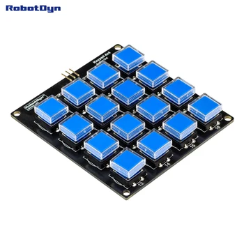 

Button Keypad module 4x4. One analog out. Simple connection to Compatible for Arduino, Raspberry, STM.