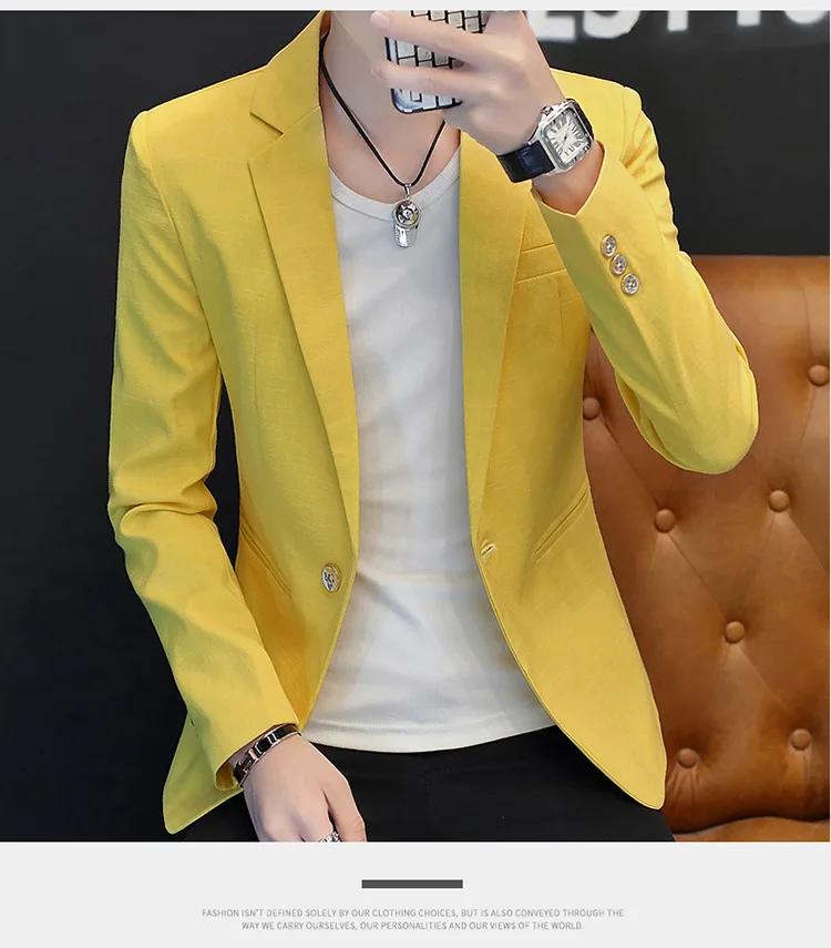 Hoho blazer masculino de algodão 2020, pequeno,