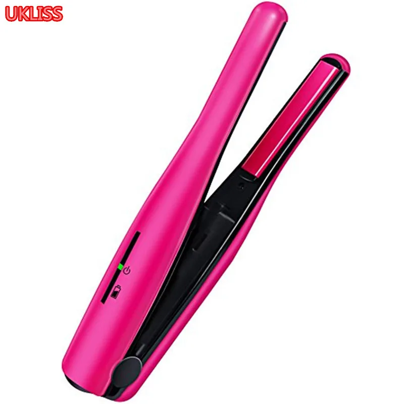 Cordless Travel Flat Iron Hair Straightener Irons Ceramic Tourmaline