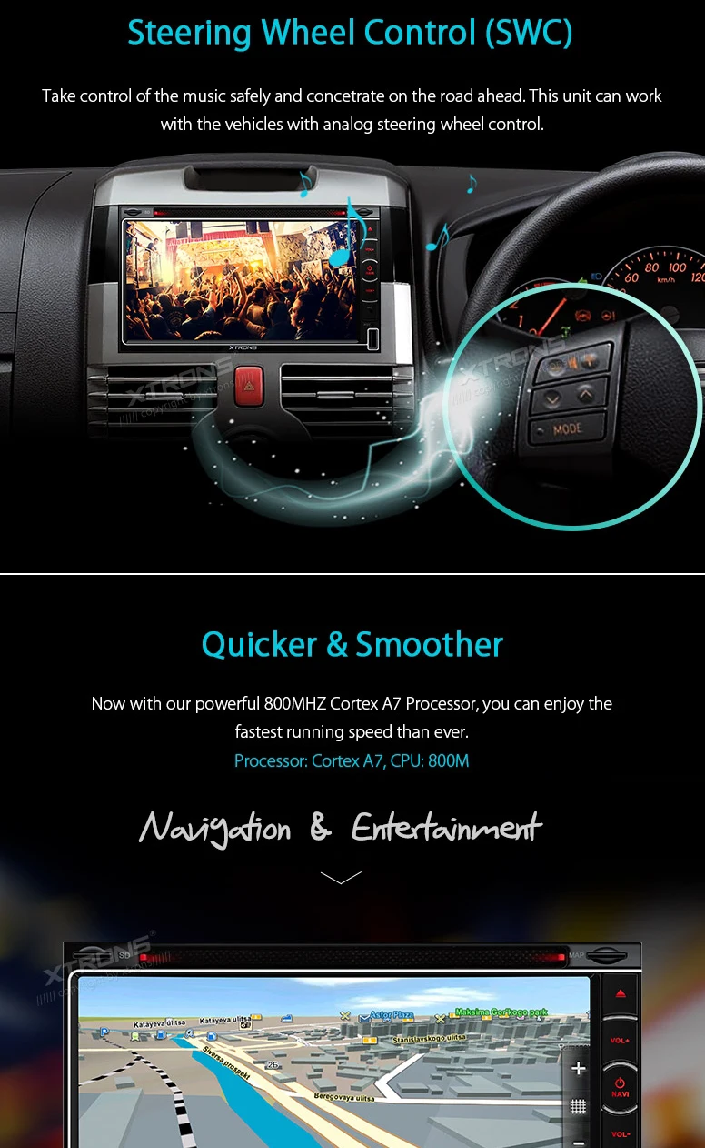 Discount 6.95" 2 Din Car DVD Double Din Car Navigation GPS Two Din Multimedia Player with Built-in Vehicle Standard DAB+ Module 8