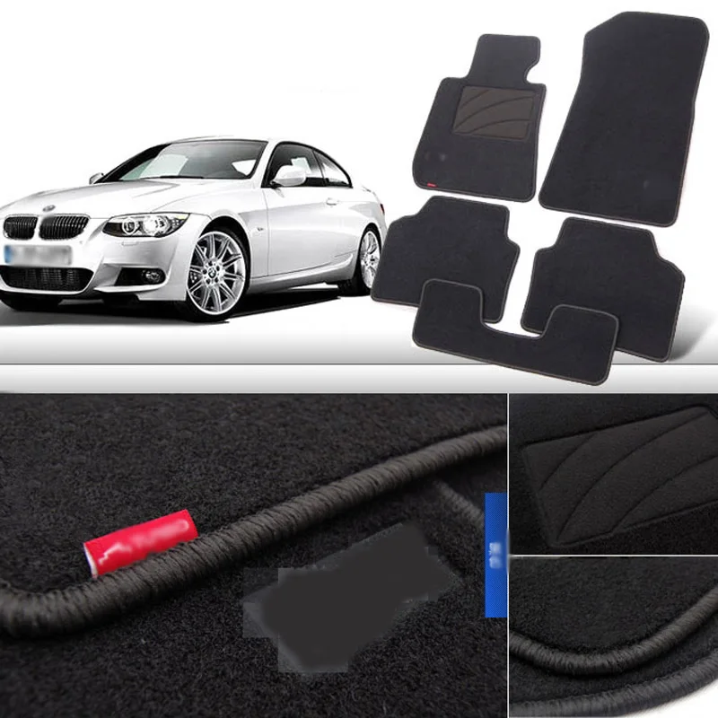 5pcs Premium Auto Fabric Nylon Anti slip Floor Mats Carpet For BMW 3