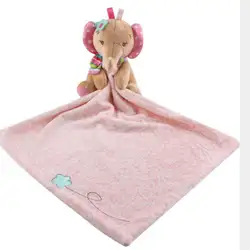 Новорожденных милые мягкие Симпатичные Детская мультяшная полотенце для мальчиков и девочек детское успокаивающее полотенце дети, с