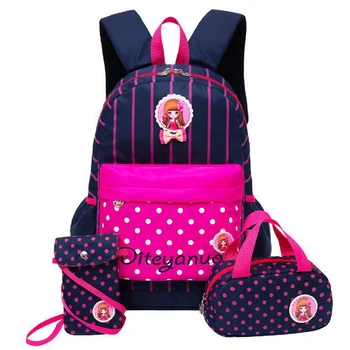 

3psc/set High-capacity travel bag Fashion children cartoon print backpacks girls school bags for women school backpack mochila
