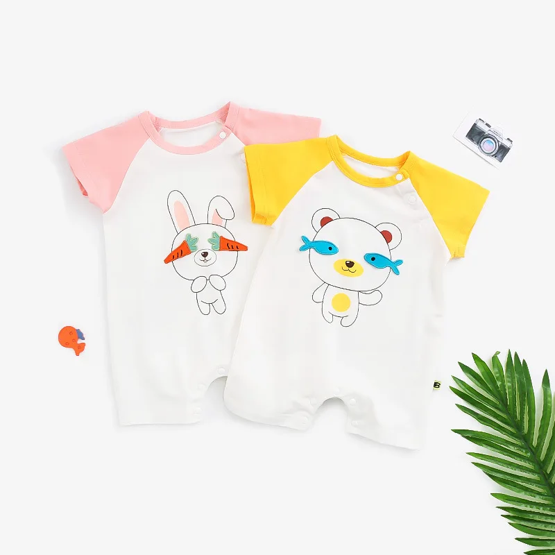

Baby Clothes Short Sleeve Romper 2019 Summer Cartoon Infant Clothes
