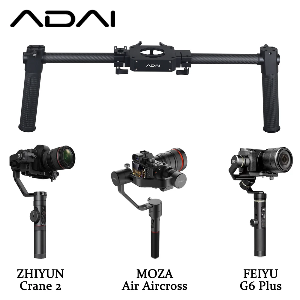 

ADAI Dual Handle Grip Handheld Handlebar Camera Stabilizer Compatible Zhiyun Crane Plus, Crane 2, Crane V2, Crane M Feiyu a1000