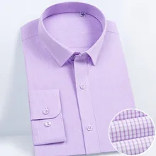 Новинка года, мужская рубашка из бамбукового волокна и полиэстера в полоску с длинными рукавами, брендовая одежда с квадратным воротником, подходит для Camisa Masculina