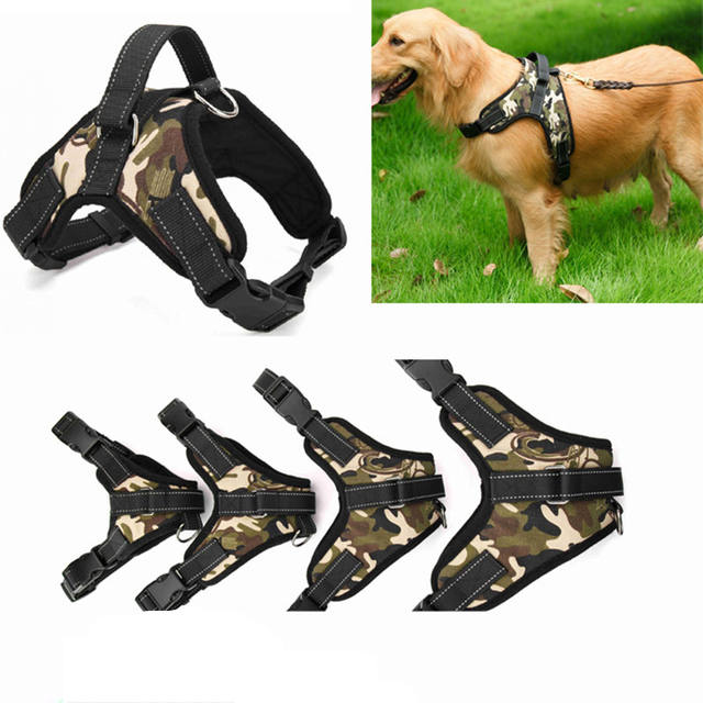 Professional Adjustable Nylon Pull-Free Dog Harness Vest for Large Dogs
