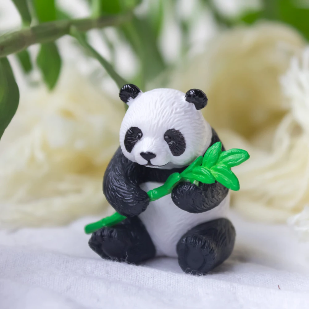 Мини панда Фигурки 4 шт мультфильм торт Топпер микро пейзаж Аксессуар игрушка панда домашнее украшение красочный