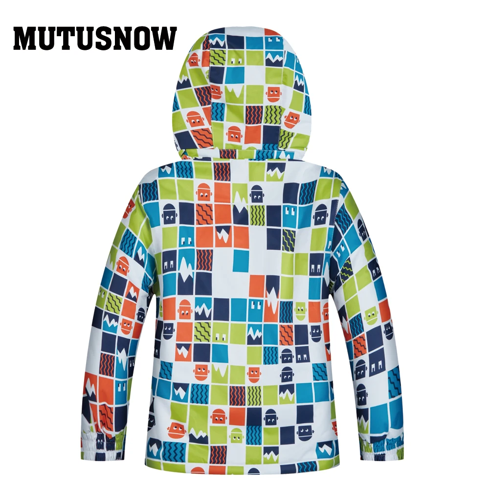 MUTUSNOW новая детская Лыжная куртка зимний ветрозащитный водонепроницаемый теплый