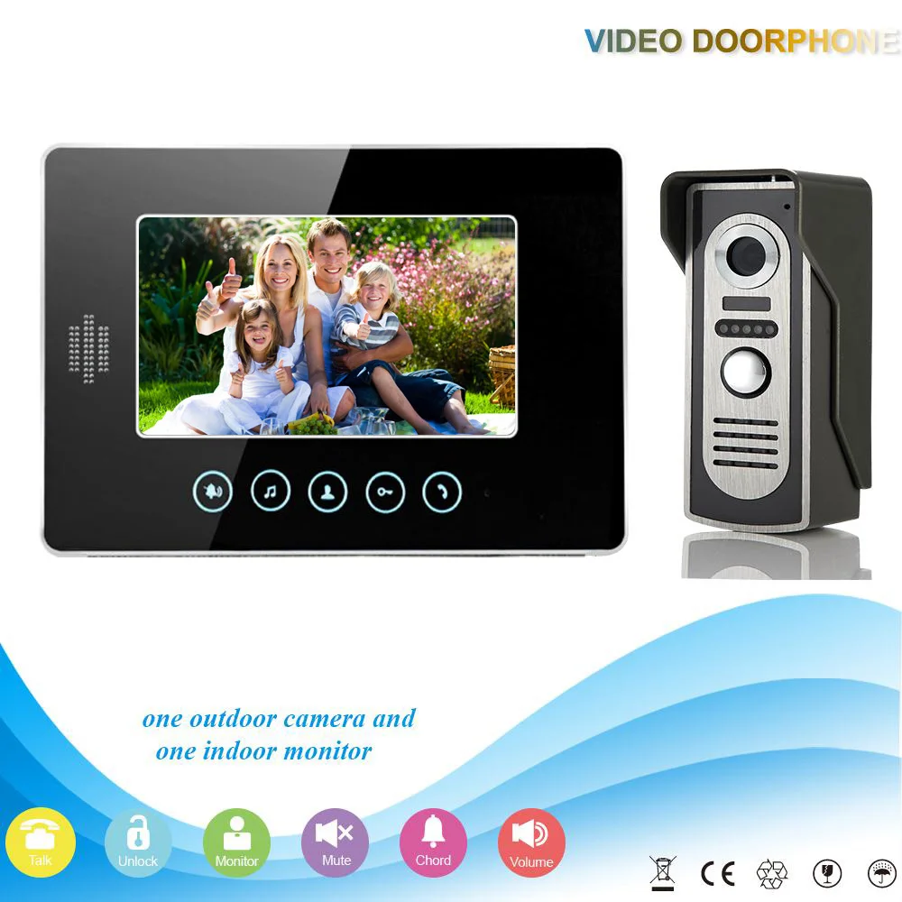 

V70T-M2 1V1   Manufacturer 7Inch Touch-Keys Video Door Phone and intercom system for Hotel,Apartment,Villa,Home
