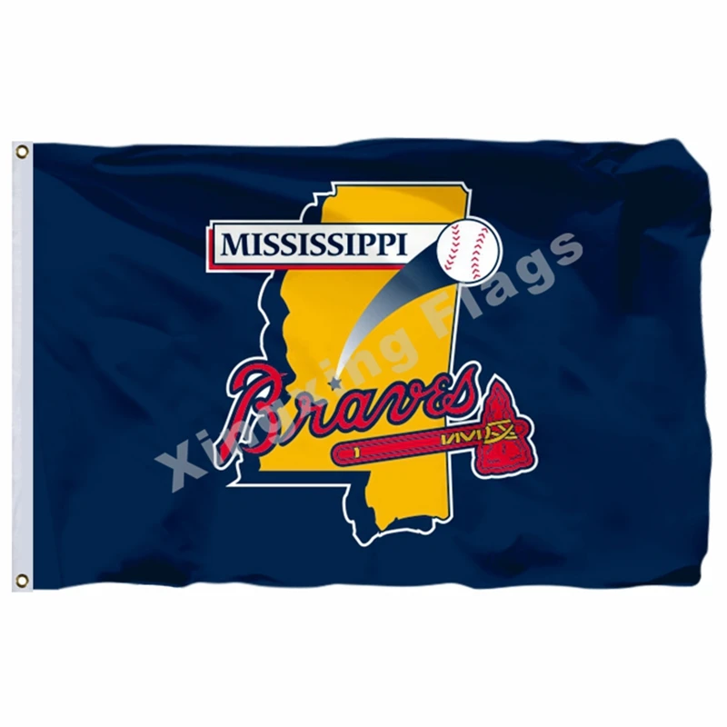 Mississippi Braves Flag 3ft X 5ft Polyester Minor League Baseball