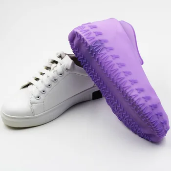 

Reusable Waterproof Shoes Covers S Size Silicone Rainproof Rain Boots Non-slip Washable Unisex Wear-Resistant Recyclable Sports