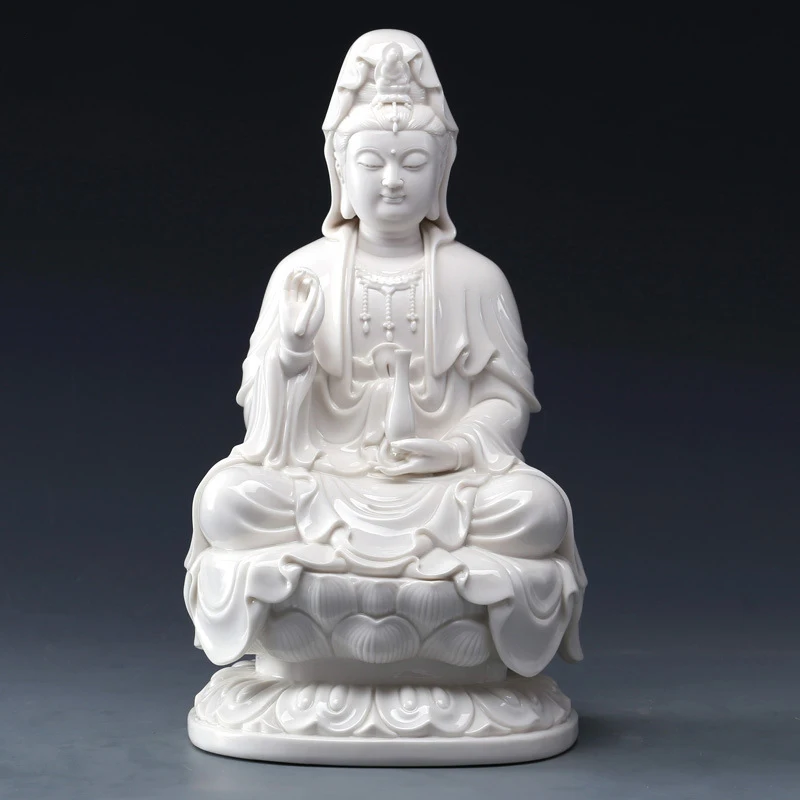 Бодхисаттва керамическая статуя искусственной фотоскульптуры Avalokitesvara белый