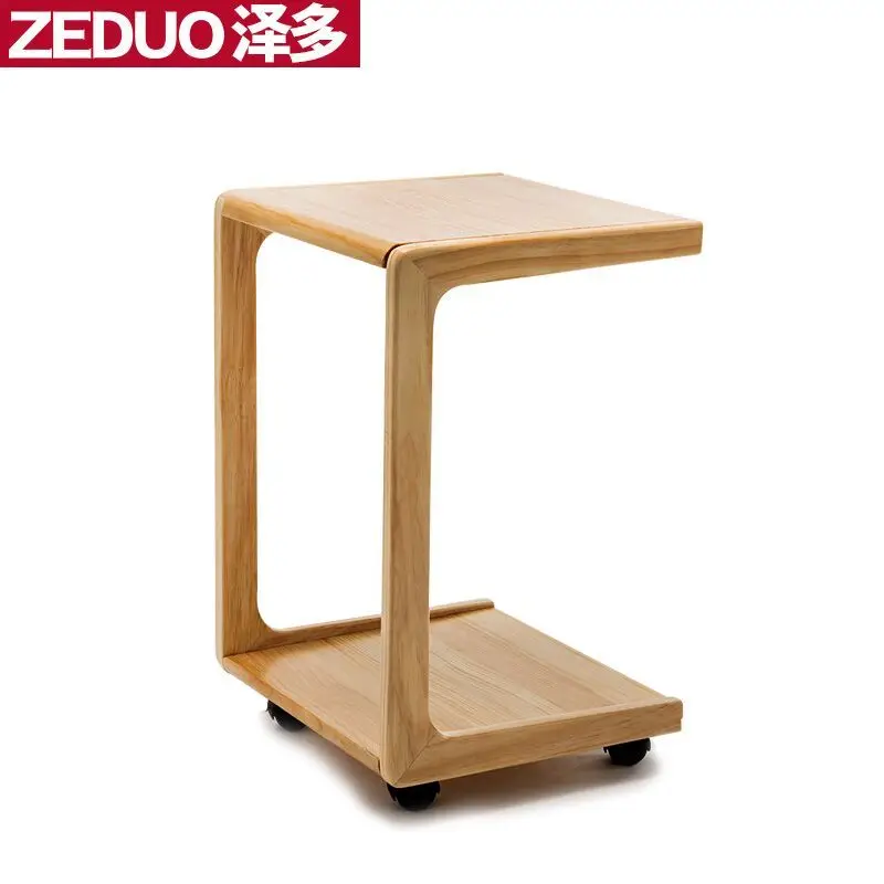 

Bedside Computer Table Sofa Side Table Mini Removable Small Coffee Table Solid Wood Simple Bedroom Simple Table