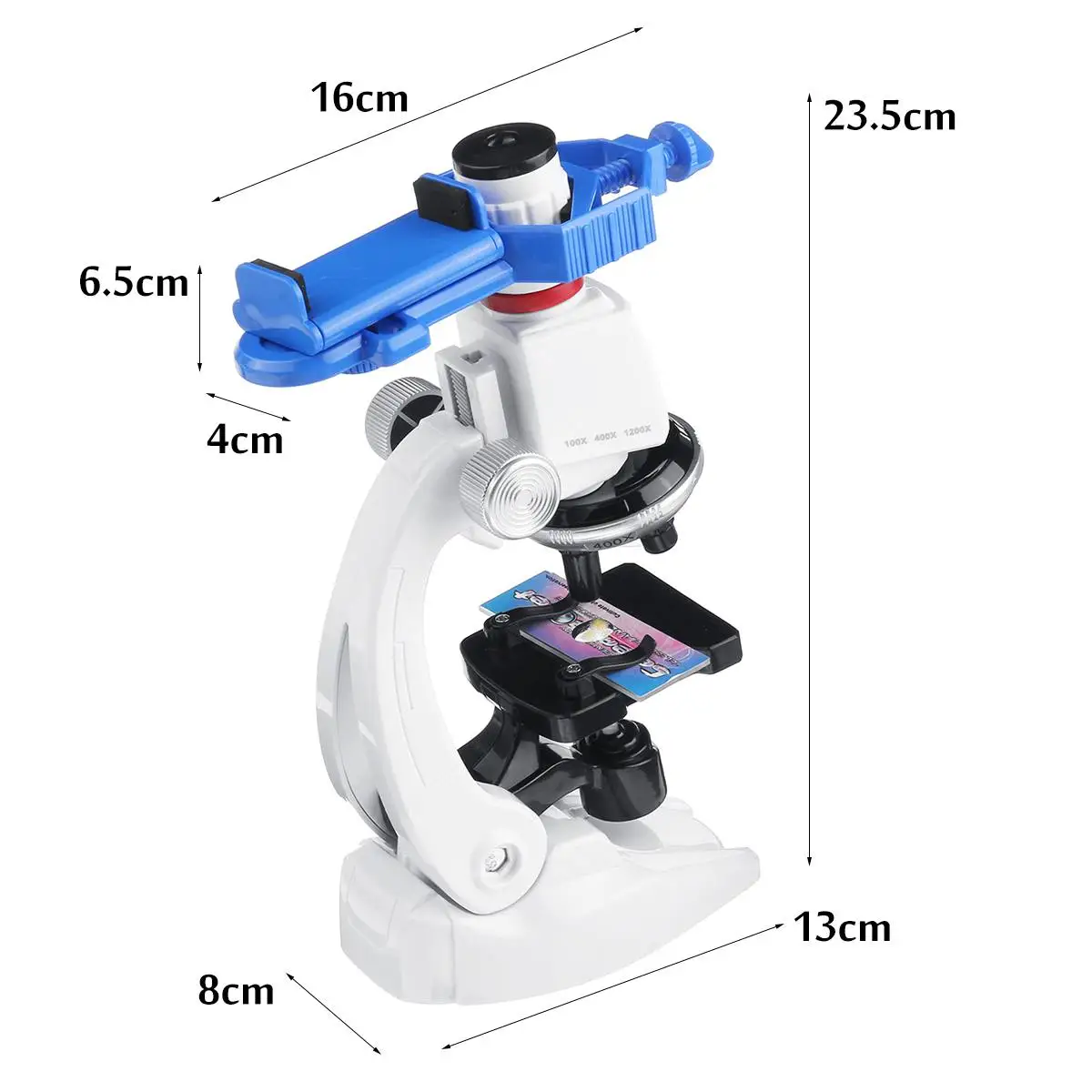 Мини 100X 400X 1200X детский набор микроскопов с держателем для мобильного телефона, студенческое научное образование, Лабораторные исследования, игрушки в подарок