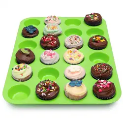 Пресс-формы для выпечки форма для выпечки мини-кексов 24 силиконовые полости торта формы для мыла кекс и печенья формы для выпечки форма для