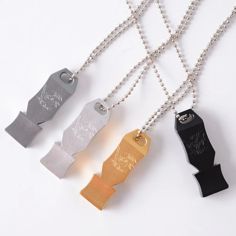 

New 150db Double Pipe High Decibel Stainless Steel Outdoor Emergency Survival Whistle Keychain Camping HIking Keychain Whistle
