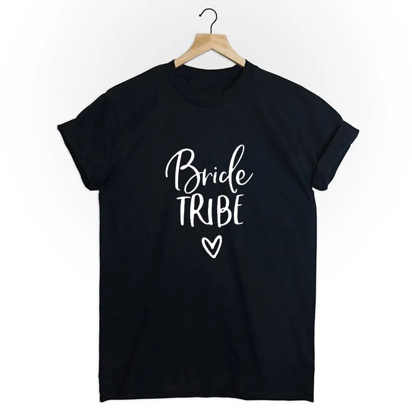 

Women Tshirt 2019 New Wedding Party Harajuku T Shirt Femme Tops Bride Tribe Slogan Fashion Letter Tee Shirt Tumblr