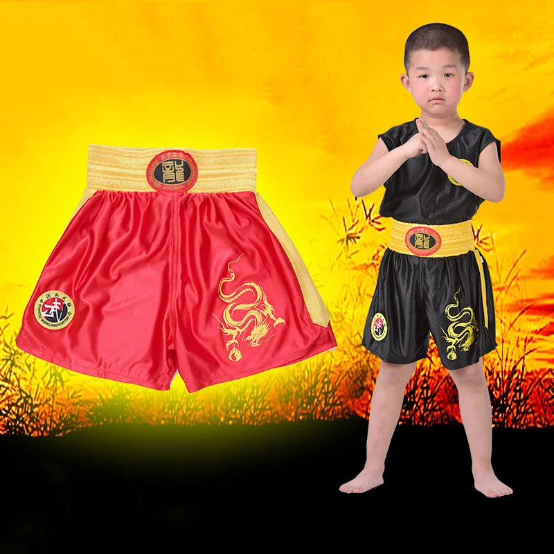 Kaufen Unisex Bruce Lee Wushu Kleidung Kung Fu Uniform Sanda Wu Shu Kleidung Martial Arts Set Boxen Shorts Anzug Mit Bestickt drachen