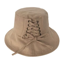 Хлопковая Панама, женская шляпа, летняя, осенняя, полярная шляпа, предотвращающая тепло, для отдыха, солнцезащитная, охлаждающая, черная шляпа, отправить ремень Рыбацкая шляпа