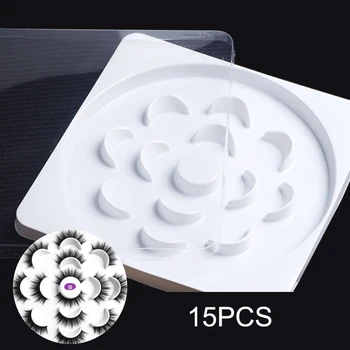 

15 Pcs Empty Eyelash Box Eyelash Packing Box Empty Cosmetic Container with Transparent Covers false Eyelash Packing protection