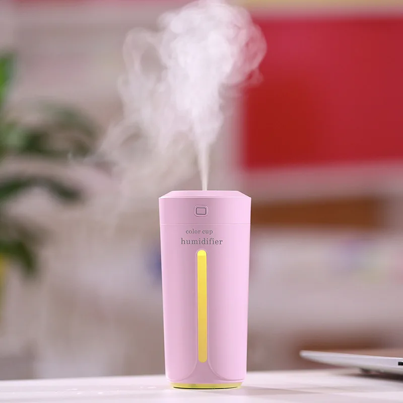 

230ml Air Humidifier USB Ultrasonic Humidifier Mini Aroma Diffuser Air Purifier LED Lights Humidificador Cup for Home Car 40D