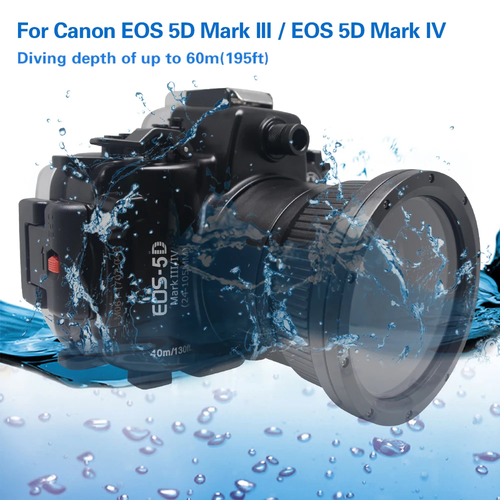 Mcoplus 40m 130ft Diving Camera Waterproof Underwater Housing Case for