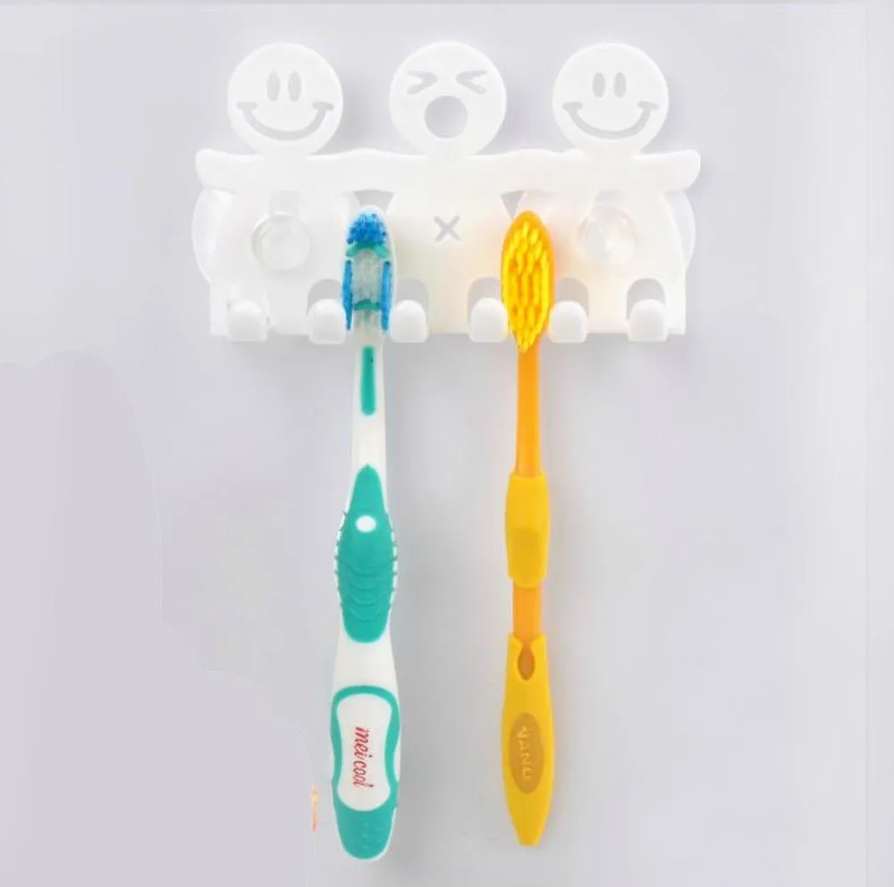 

Toothbrush holder 2019 Bathroom Sets Cartoon Sucker 5 Position Toothbrush Holder Suction Hooks