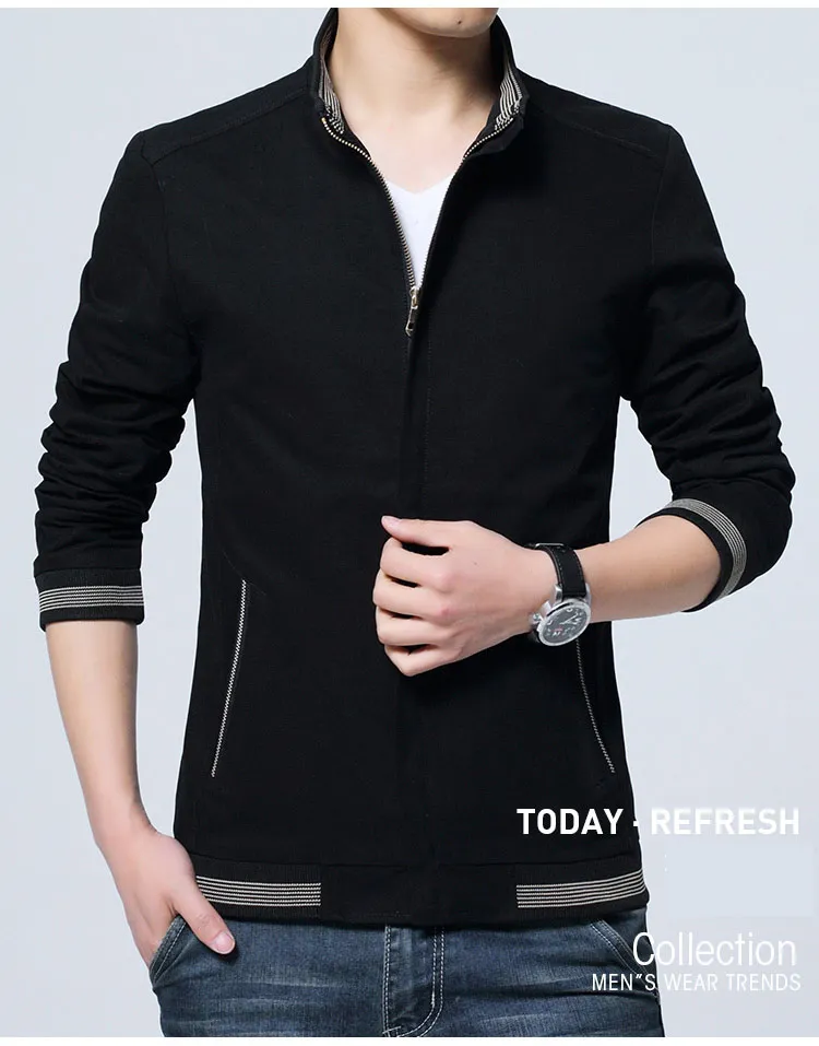 Casual Slim Fit Cotton Coat for Mens