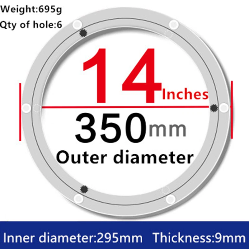 

2pcs 14 inches 35cm Wholesale Aluminium Alloy Lazy Susan Turntable Dining Table Swivel Plate for Kitchen Furniture
