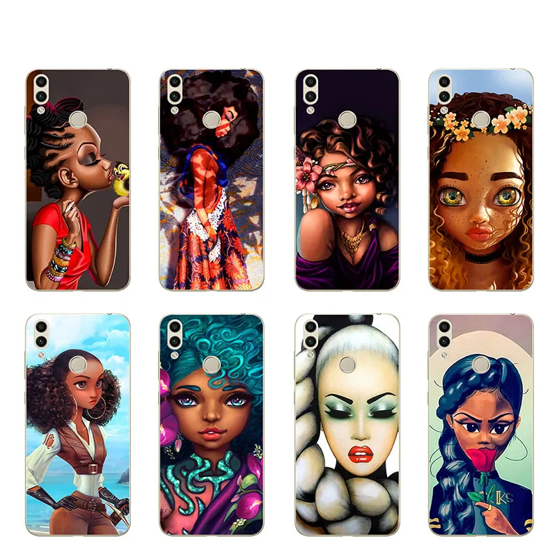 

Melanin Poppin Queen Black Girl Case For Huawei Y9 2019 2018 Y3 2017 Case Cover On For Huawei Y6 Y5 Y7 Prime 2018 Bumper Funda