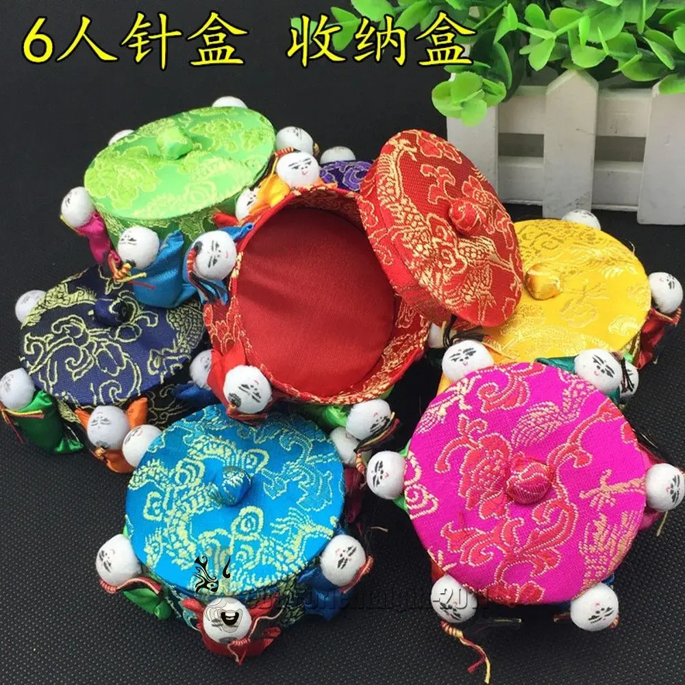 Wholesale 2pcs Chinese Handmade Silk Satin Pin Cushions With 6 Cute
