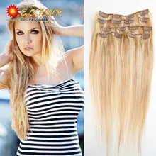 Clip Ins Brazilian Virgin Hair Extension Clip In Full Head Virgin Remy Hair Clip In Blonde Real Human Hair Extensions