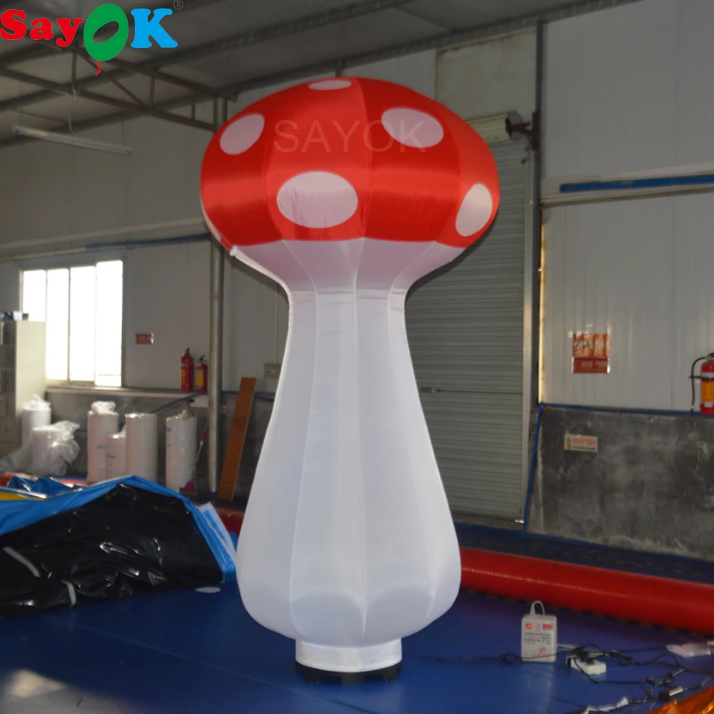 Sayok 2 м/2,5 м высокий надувной светодиодный осветительный прибор, игрушка в виде гриба с 16 сменными цветами, воздуходувка для Вечерние Декорации сцены