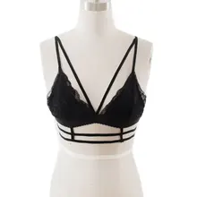 Сексуальный женский кружевной сексуальный цветочный пуш-ап жилет с v-образным вырезом сетчатый короткий топ, бюстгальтер без косточек на бретельках