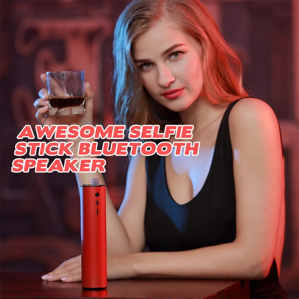 HIPERDEL Bluetooth динамик беспроводной портативный 4in1 селфи палка s Открытый выдвижная для селфи stick телефон StandC401