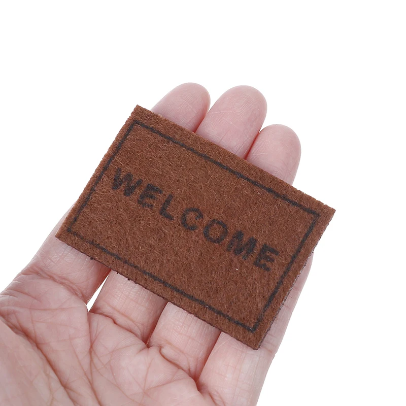 1Pc Doll House Miniature Carpet WELCOME Mat Dollhouse Accessories Home & Living 1/12 Scale Doormats 6