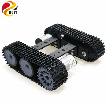 

Mini TP100 Aluminum Alloy Tank Robot Chassis Caterpillar Platform With 12V 350rpm Motor DIY Arduino Unassembled Kit